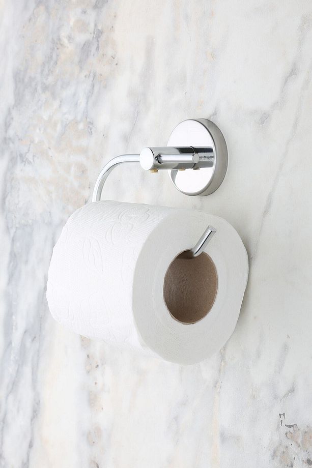 Krom Açık Tuvalet Kağıtlığı Wc Kağıtlık Tuvalet Kağıdı Askısı - 1