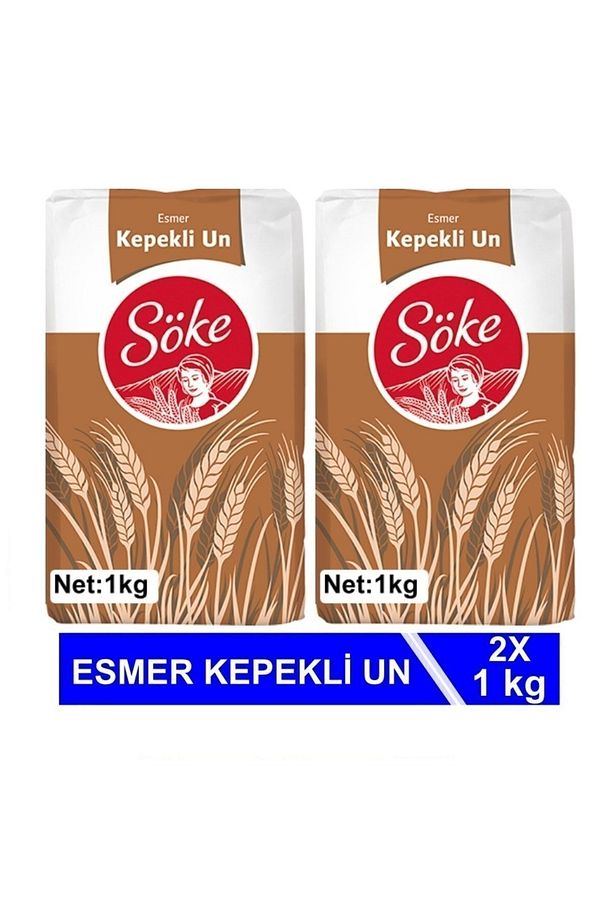 Esmer Kepekli Un 2 x 1 kg 2 li Set - 1