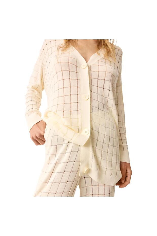 Pointelle Örgü Pantolon - 5