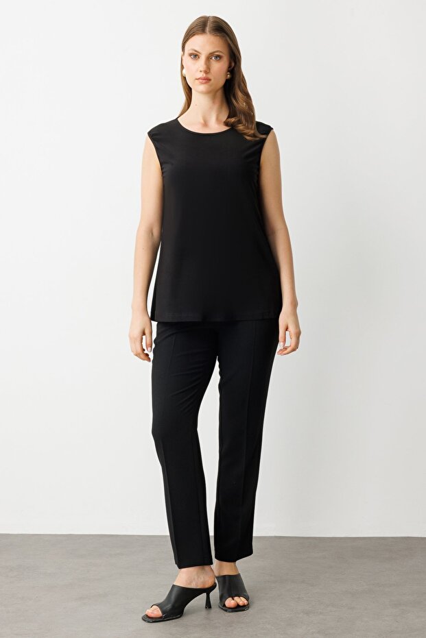 Yan Cep Dar Paça Pantolon - 4