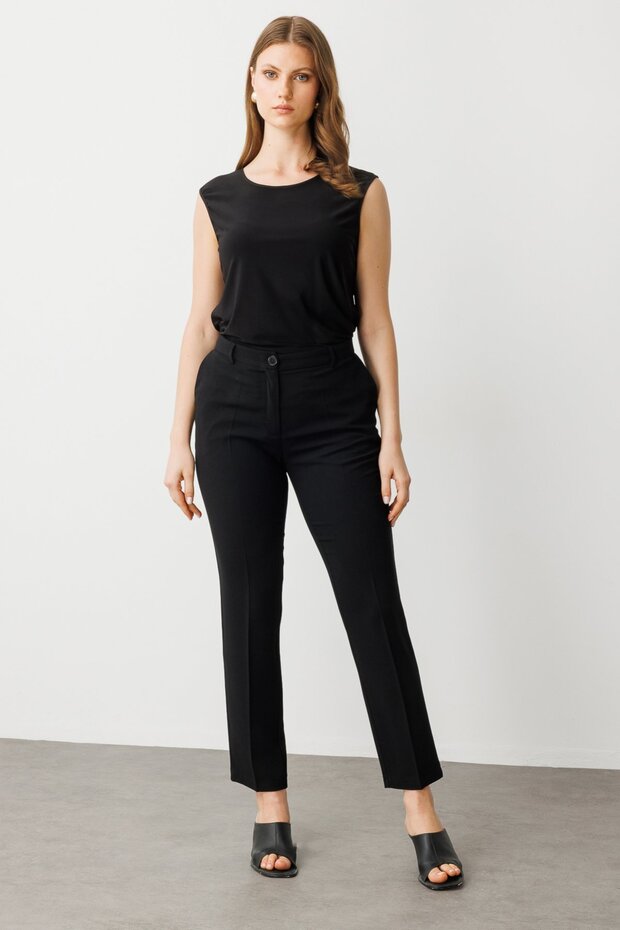 Yan Cep Dar Paça Pantolon - 2