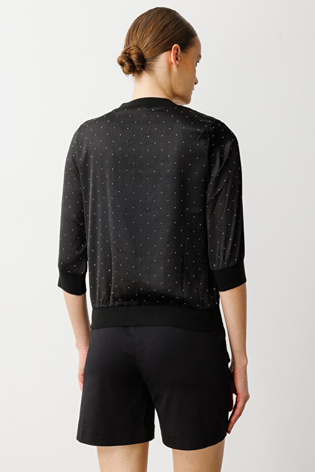 Ribanalı Taşlı Ceket - 4