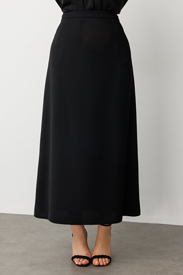Krep Kumaş Maxi Boy Etek - 3