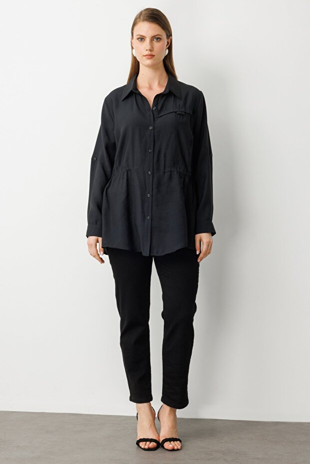 Μπλούζα με ελαστική μέση Plus Size - 3