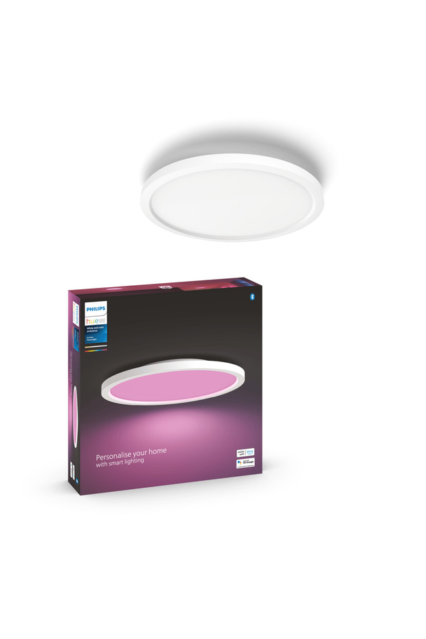 Hue Surimu Beyaz Sıva Üstü RGB Akıllı LED Yuvarlak Panel Tavan Armatürü 40 cm çapında 2850 Lumen - 1