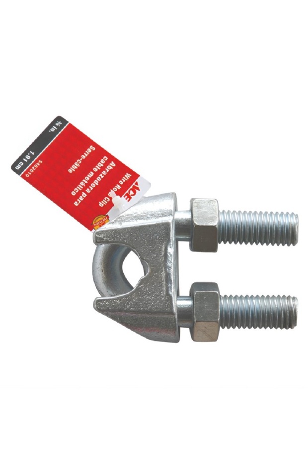 مشبك حبل سلكي فضي 1.91 سم - 2