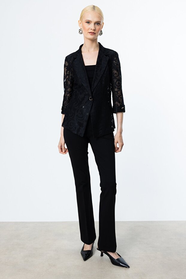 Duble Kol Dantelli Ceket - 3