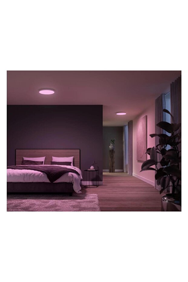 Hue Surimu Beyaz Sıva Üstü RGB Akıllı LED Yuvarlak Panel Tavan Armatürü 40 cm çapında 2850 Lumen - 5