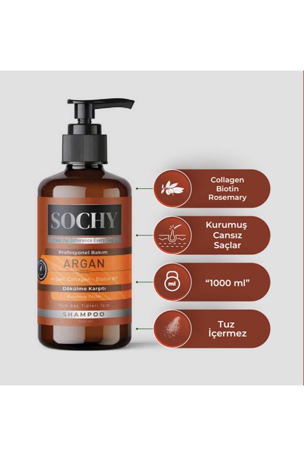 1000 ML Argan Yağlı Tuzsuz Şampuan - 2