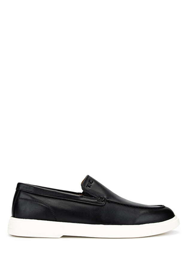 Men's Genuine Leather Black Leather Loafer Shoes