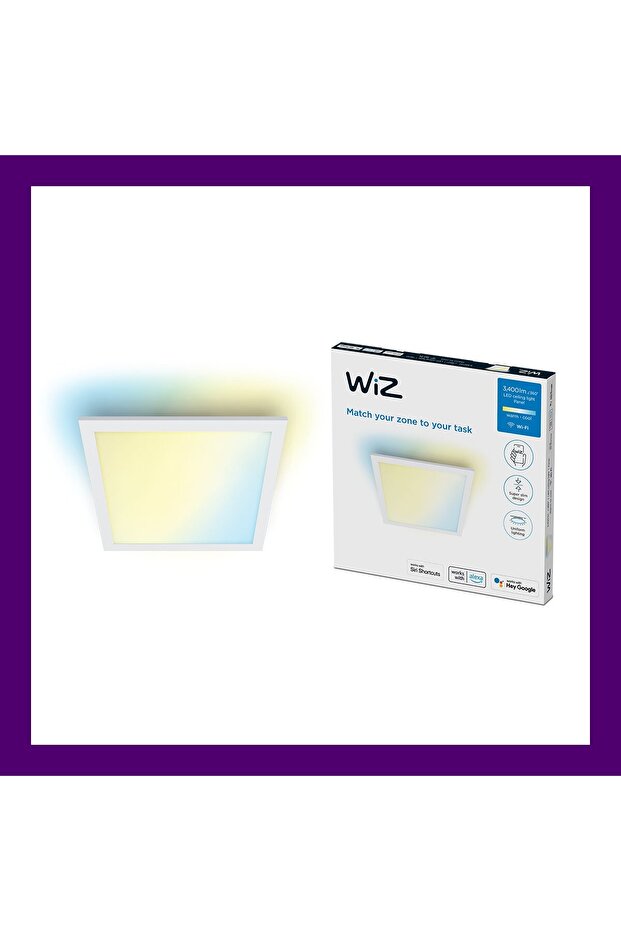 Beyaz Akıllı Sıva Üstü Sarı-beyaz Gün Işığı Kare Panel Tavan Armatürü 36w - 2