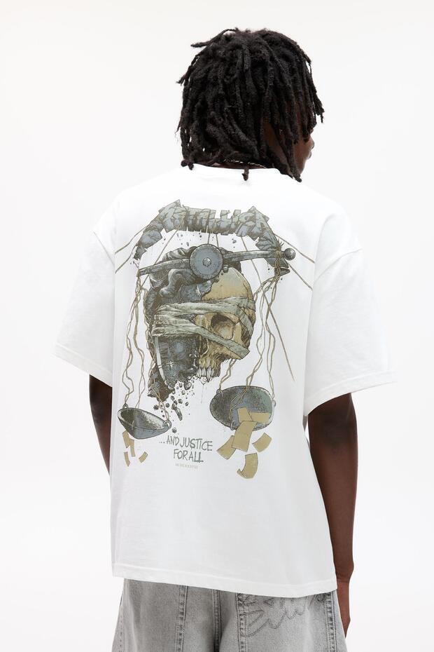 Beyaz Metallica tişört - 4