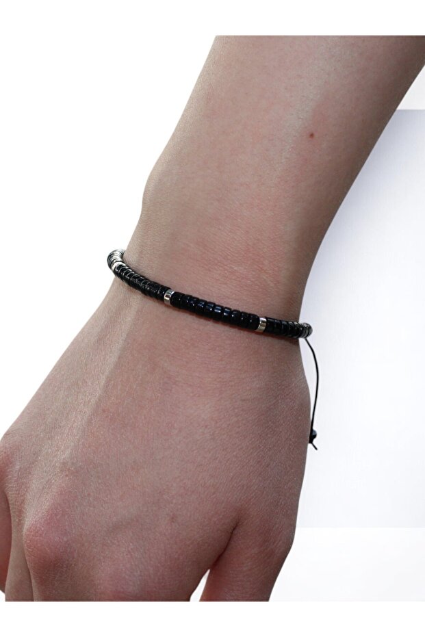 Onyx Stone Bracelet | Adjustable | Unisex | Natural Stone Protection and Power Energy