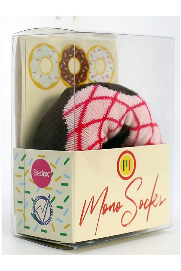 Tekli Pamuklu Donut Çorap - 3