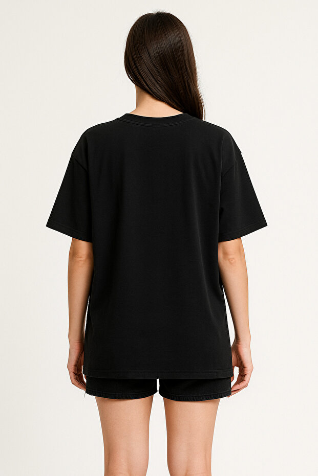 تيشيرت كبير الحجم منقوش بنقشة الفهد مصنوع من القطن بنسبة 100% - تيشيرت Advantage Premium - 4