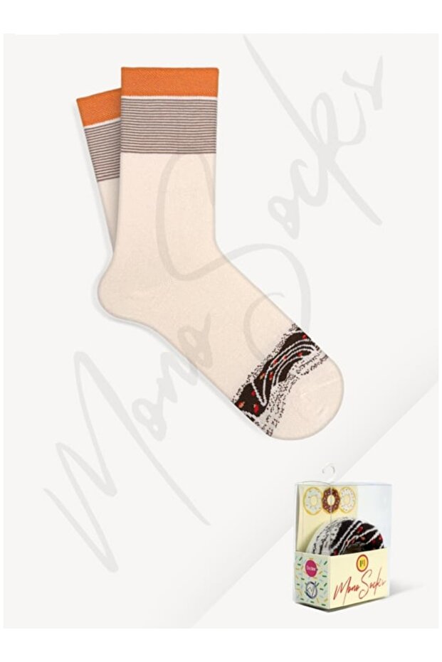 Tekli Pamuklu Donut Çorap - 2