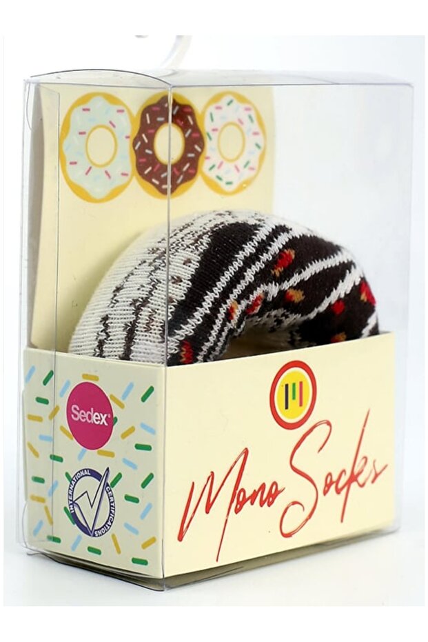 Tekli Pamuklu Donut Çorap - 1