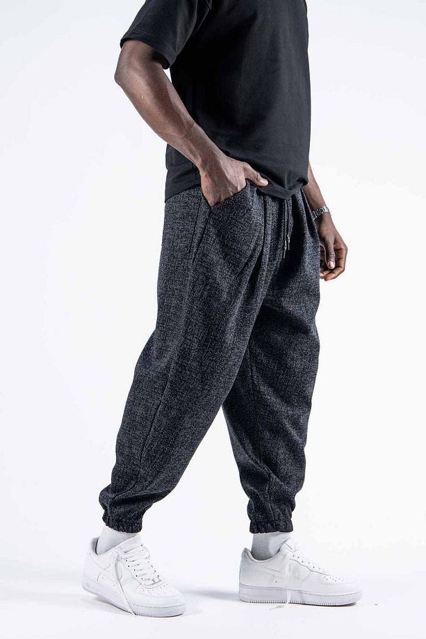 Erkek Basic Lastikli Şalvar Jogger Pantolon - 2