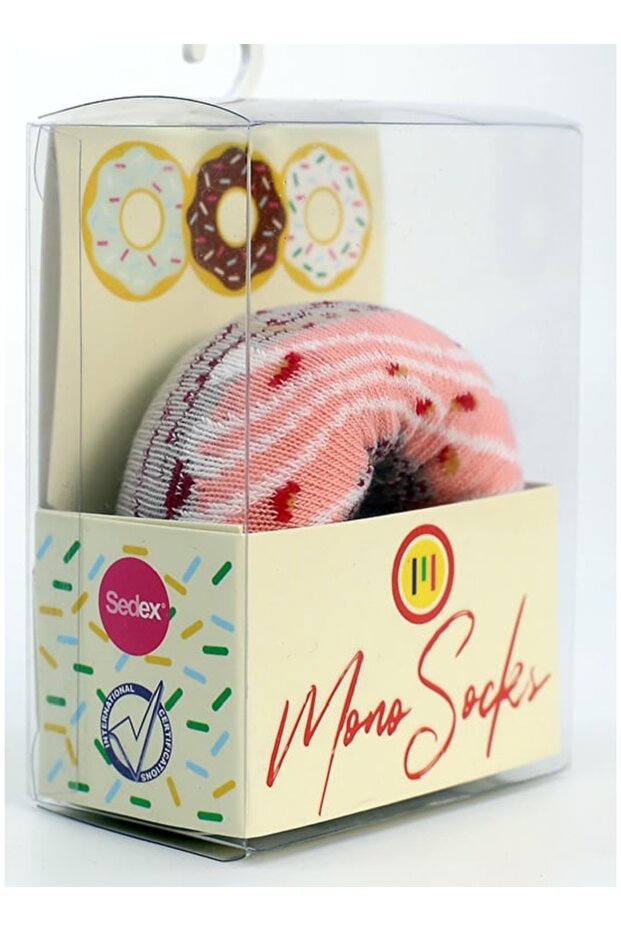 Tekli Pamuklu Donut Çorap - 3