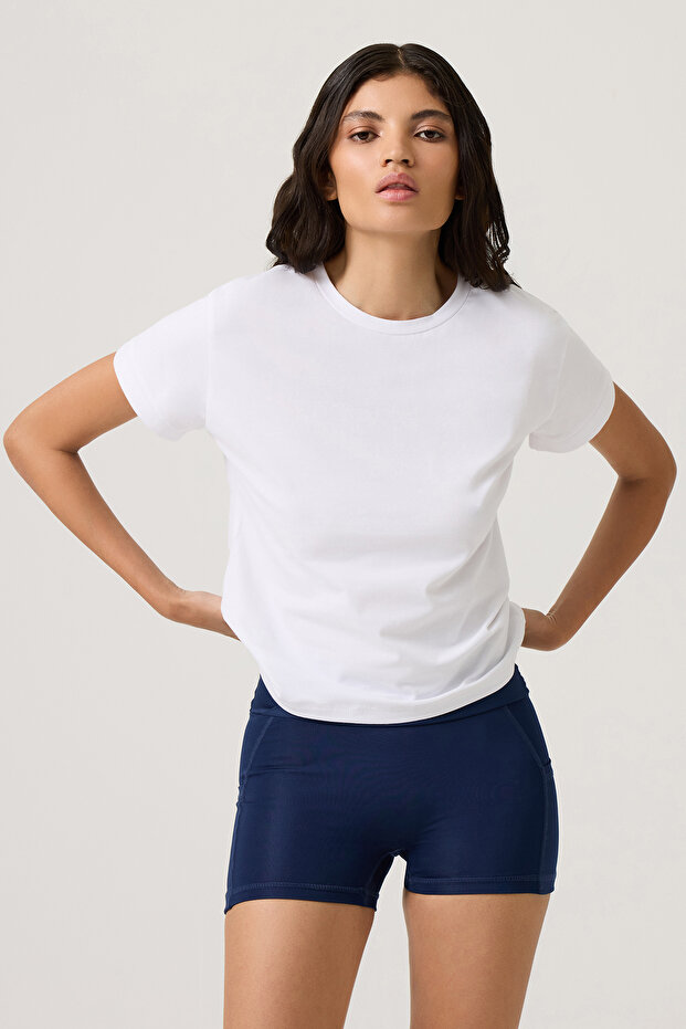 White Straight Cut T-Shirt Regular T-Shirt