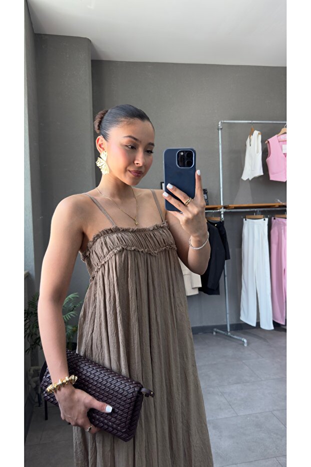 فستان طويل بحزام حبل - 5