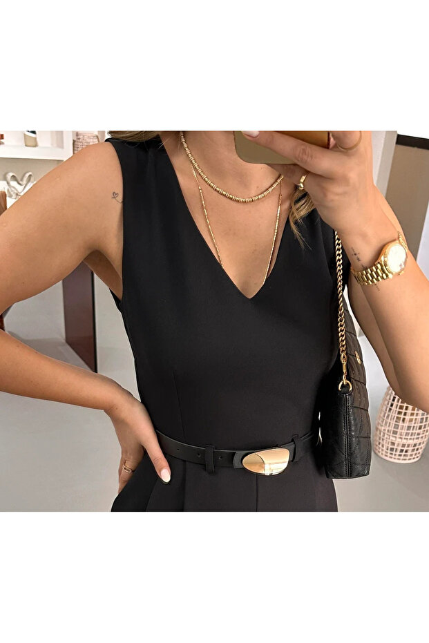 V yaka krep tulum - 4