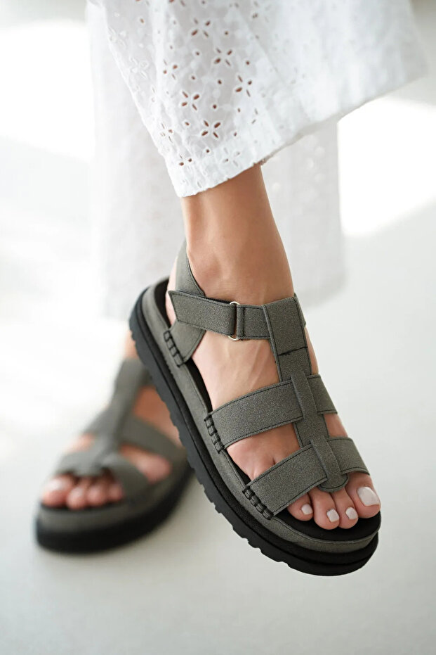 Kindep Eva Light Sole Comfortable Velcro Women's Sandals Smoked