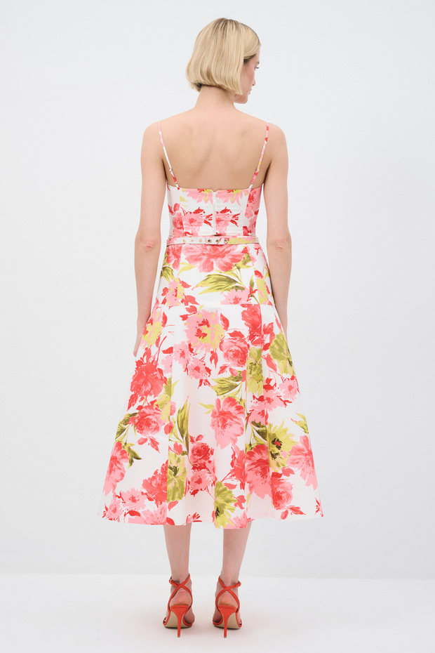 Mert Aslan Yüksek Bel Desenli Etek - 5