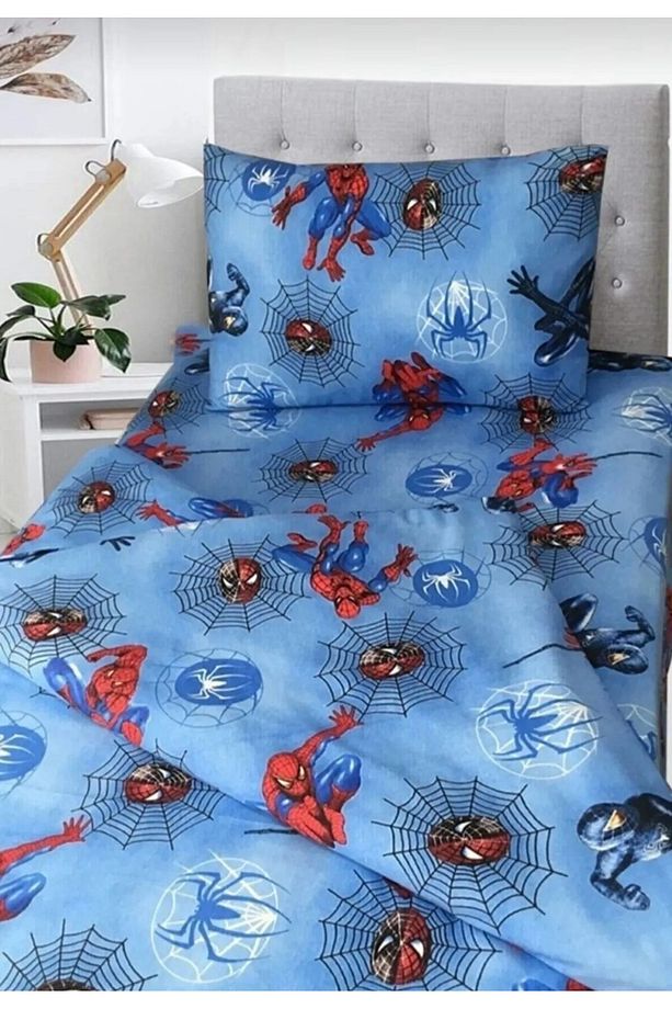 Örümcek Adam Spiderman Tek Kişilik Nevresim Takımı Çocuk Odası Genç Odası - 4