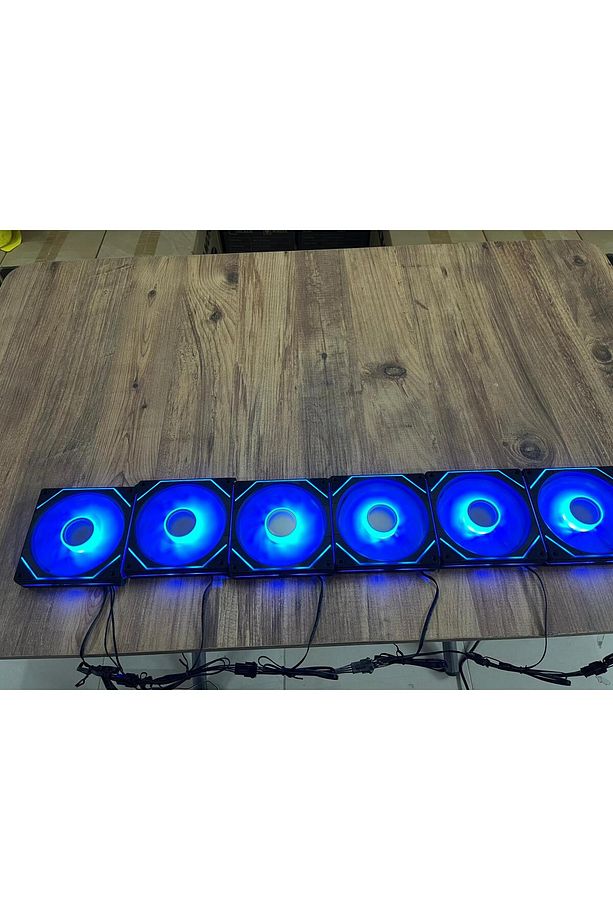 Dragon 6lı Fan seti 3x Reverse 3x düz fan aRGB Reset buton yönlendirmeli fan seti - 7