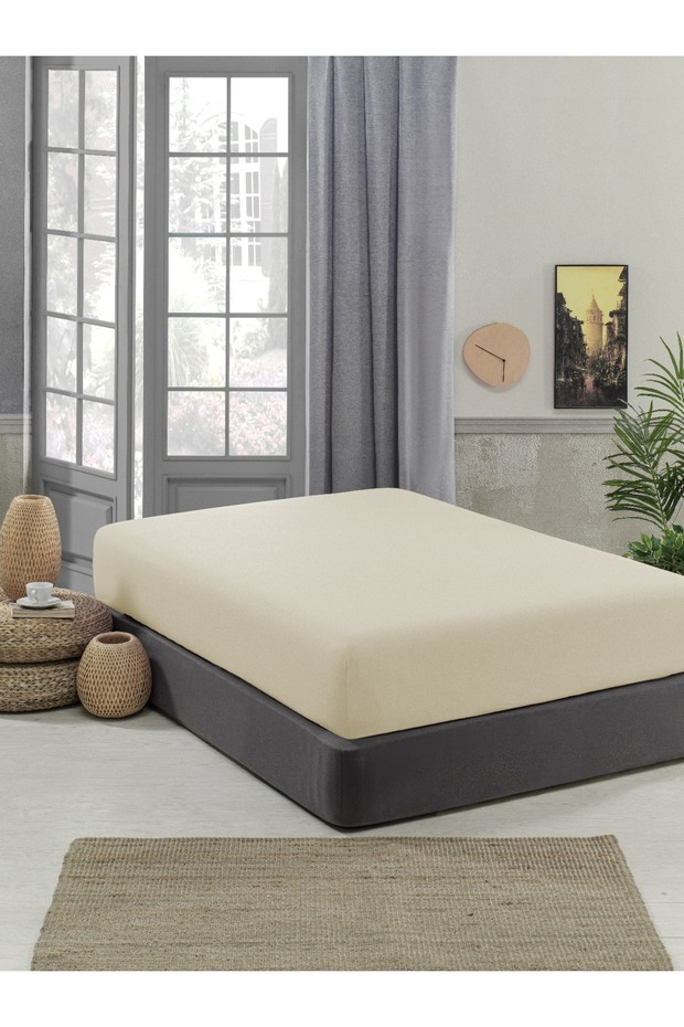 ملاءة سرير مطاطية من القطن - 2