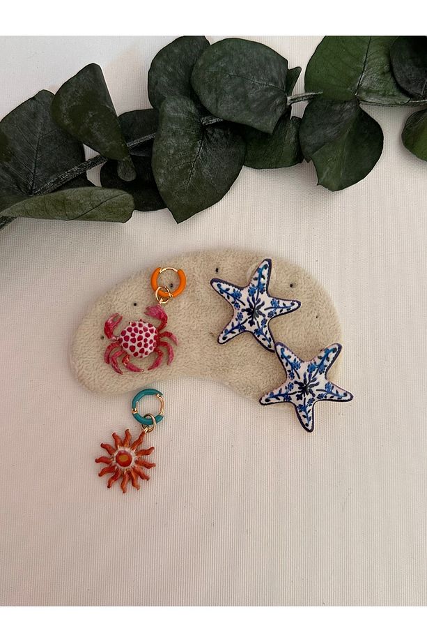Marka Model Yıldız , Güneş ve Yengeç Set Küpe - 2