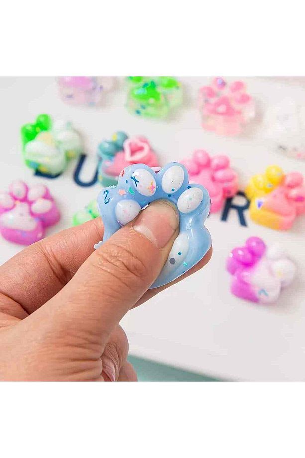1 Adet Mini Kedi Patisi-Yapışabilen Sukuşi - Squishy Pati- Muhteşem Hisli Pati -3 cm Stres Oyuncak - 1