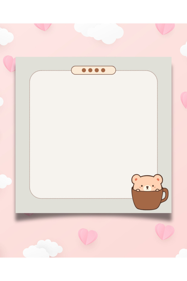 Ayıcıklı Küp Not Kağıdı, Memopad, To Do List, Bloknot, Planlayıcı - 1