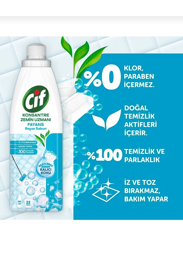 Konsantre Zemin Uzmanı Fayans Beyaz Sabun 895 ML X 16 Adet - 2