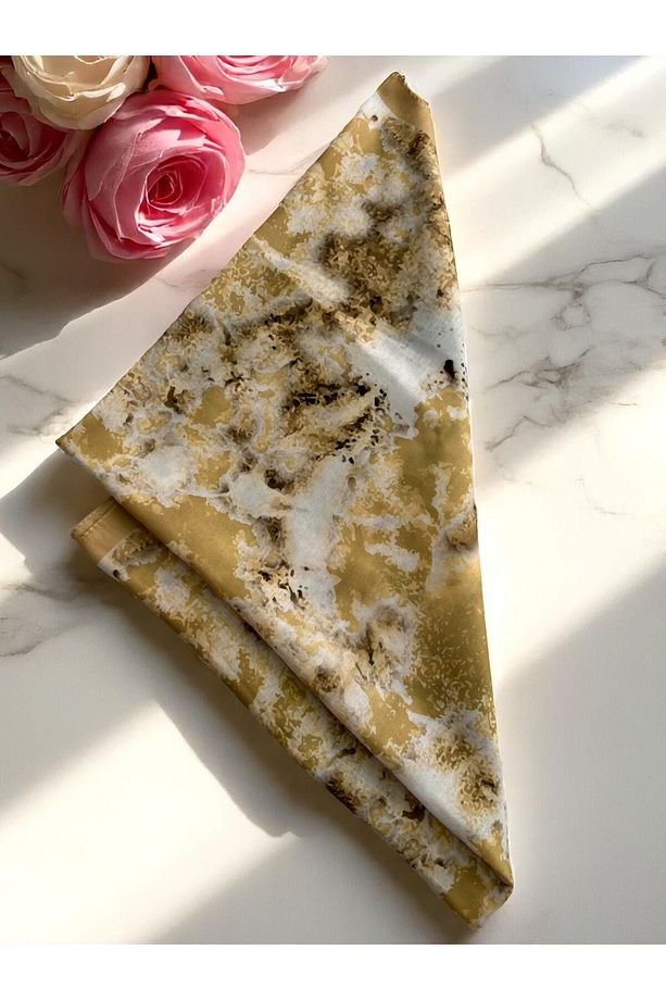 Bohem Serisi Bohem Desen Pamuklu Dijital Soft Şal - Sarı - 3