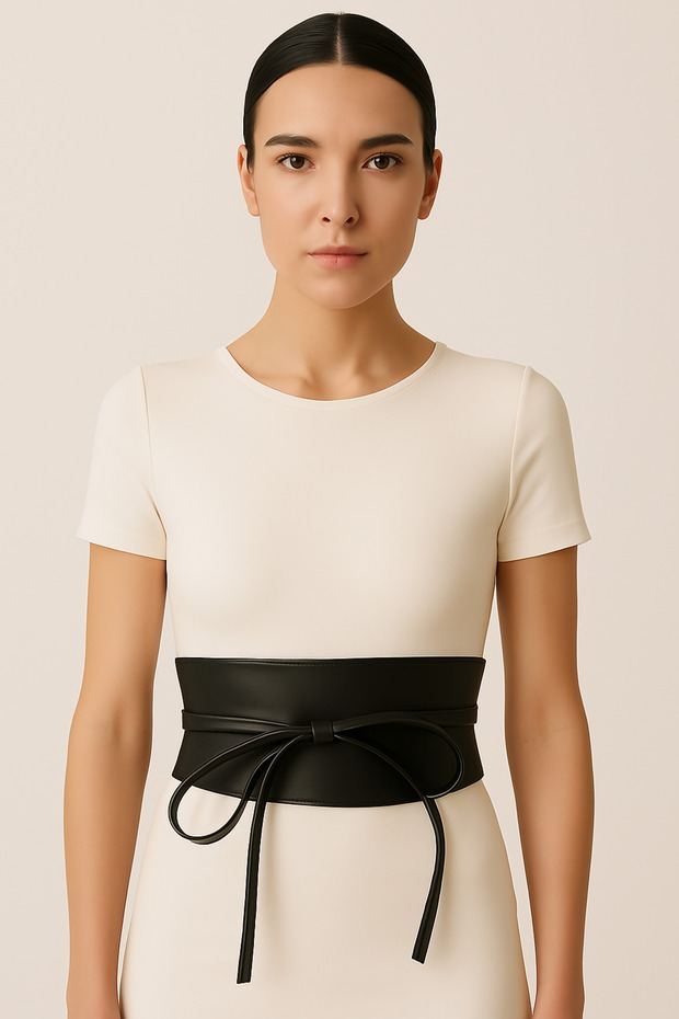 Women's Belt Leather Wide Lace-Up