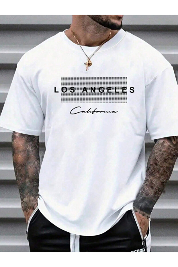 Unisex Men/Women Los Custom Printed Oversize Cotton T-Shirt