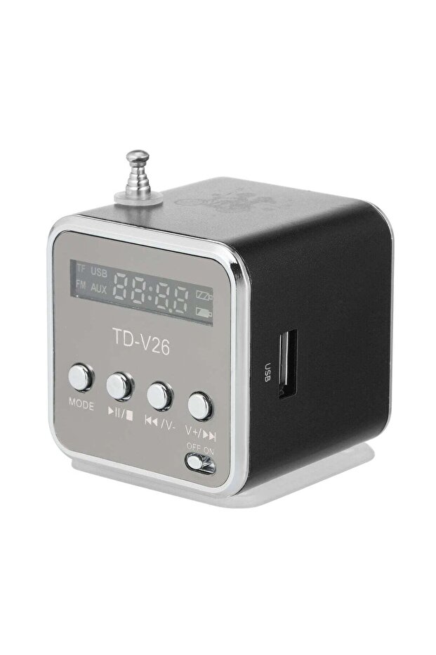 مكبر صوت سلكي صغير محمول باللون الأسود - 1