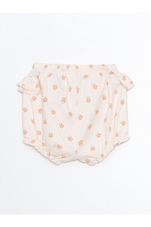 Çiçekli Kız Bebek Çıtçıtlı Body ve Şort - 7