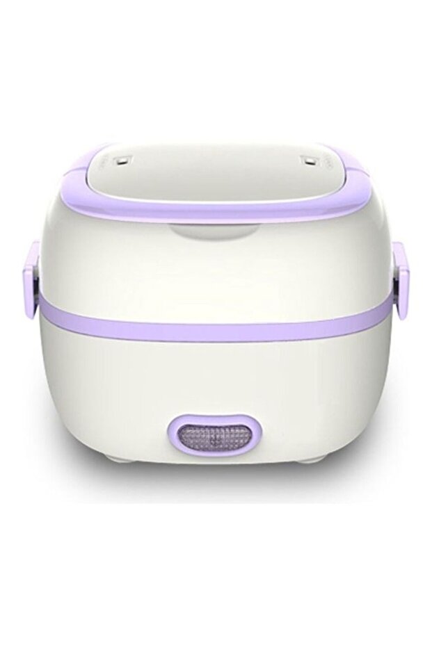 صندوق غداء كهربائي متعدد الوظائف أبيض/أرجواني 18 × 16 سم - 1
