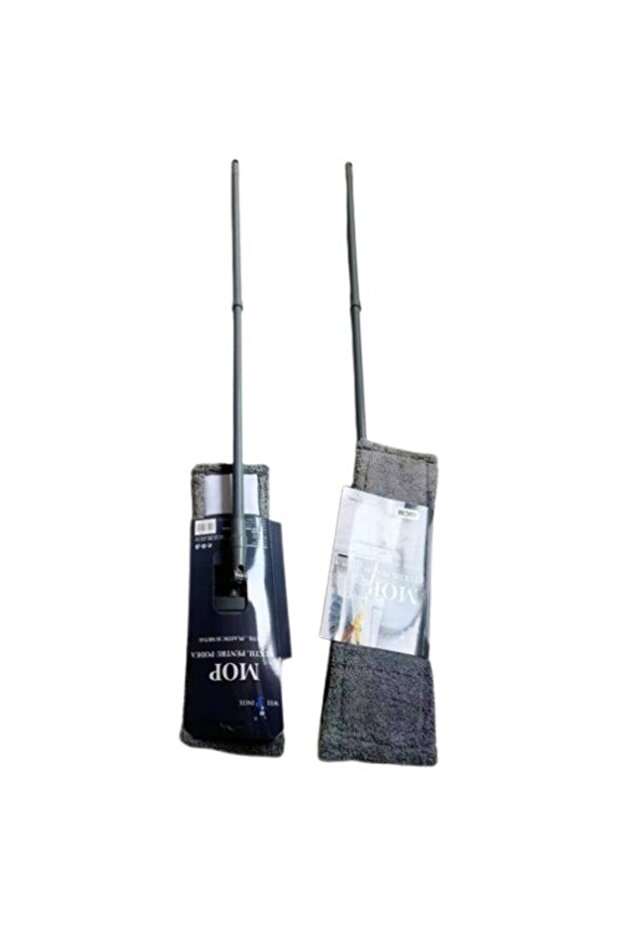 Flat Mop with Handle, Microfiber + PVC + Metal - 3