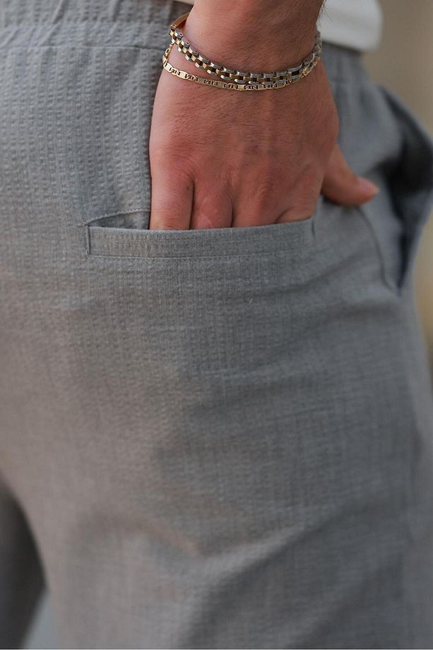 Gri Regular Fit Erkek Pantolon E6572 - 4