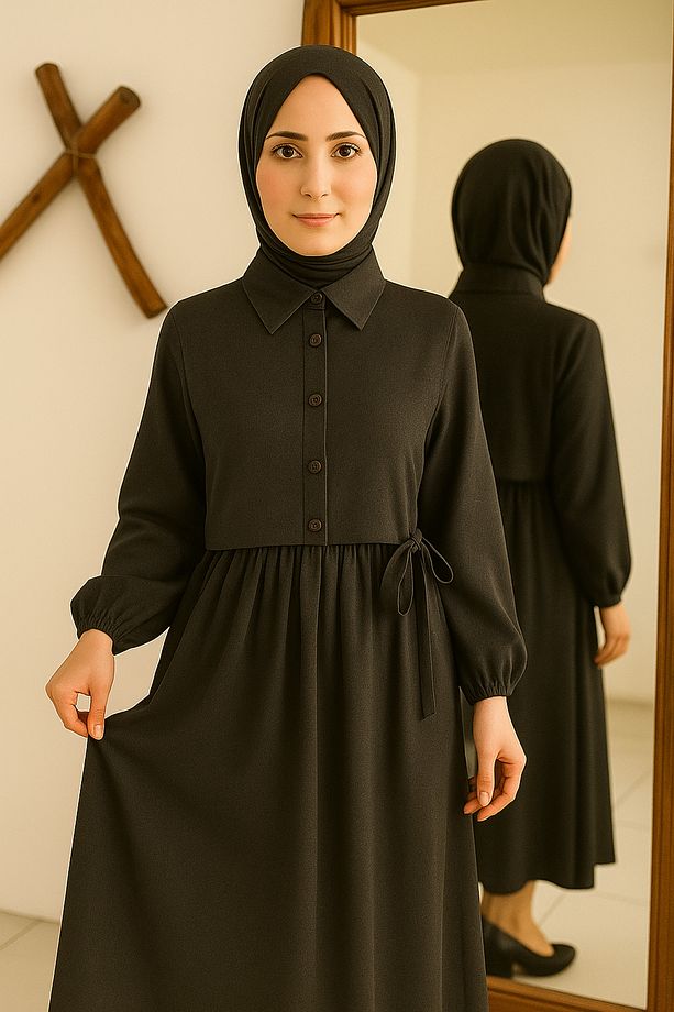WİSH - MODAL BOLEROLU TESETTÜR ELBİSE - 5
