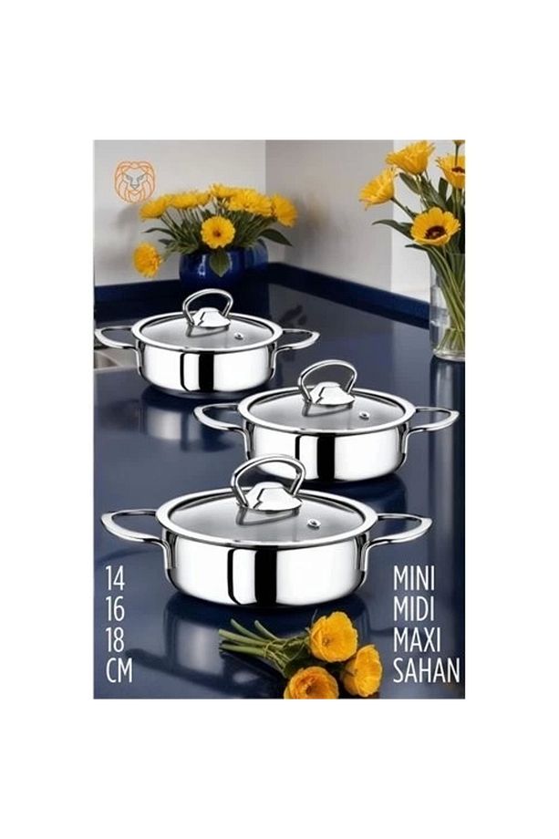 Sahan Tencere Mini Midi Maxi 3 lü SET - 1