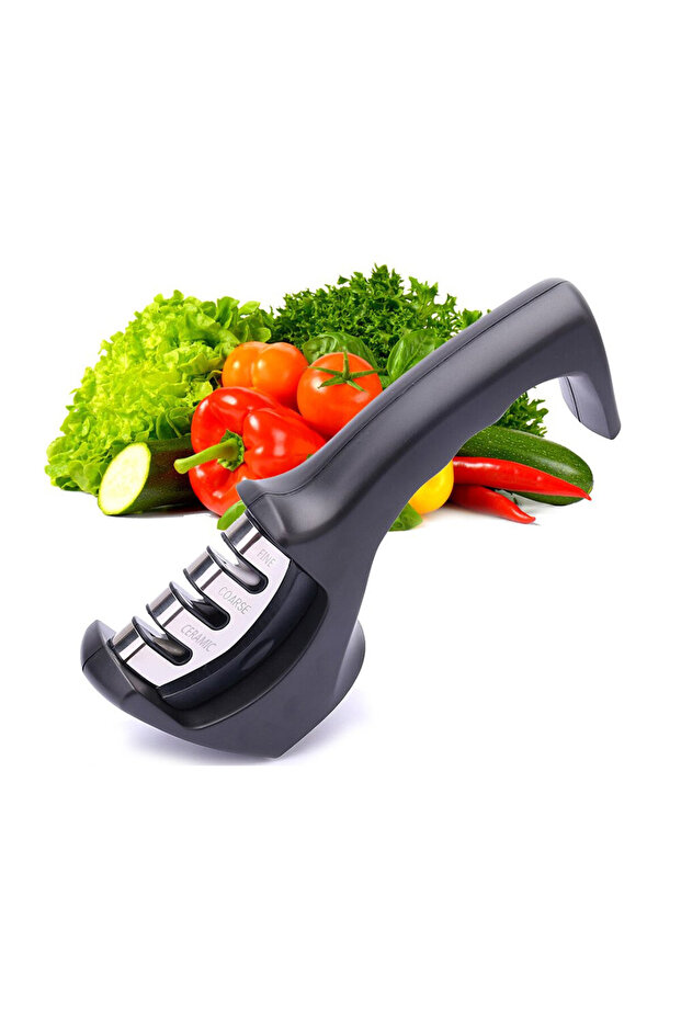 Knife Sharpener, Silver/Black - 1