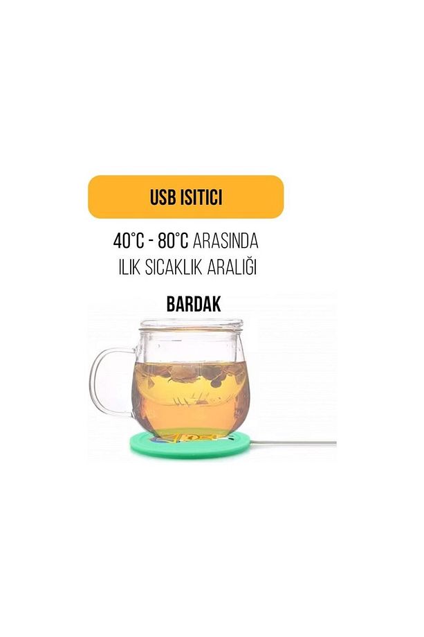 Usb Silikon Bardak Altı Isıtıcı, Kahve Çay Bitki Çayı Sıcak Tutucu Altlık, Isıtıcı Bardak - 3