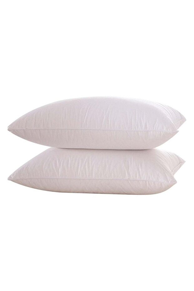 2 Pcs Cotton Bed Pillows White 48 x 74 cm
