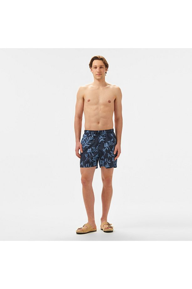 Medium Drawstring Print Erkek Mavi Mayo - 1