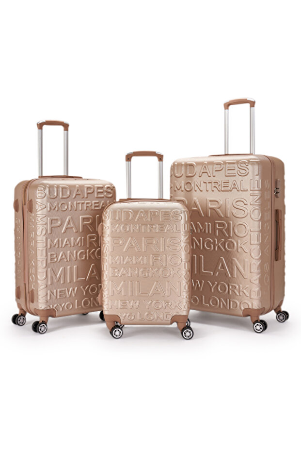 طقم شنط سفر مكون من 3 حقائب أمتعة - 1